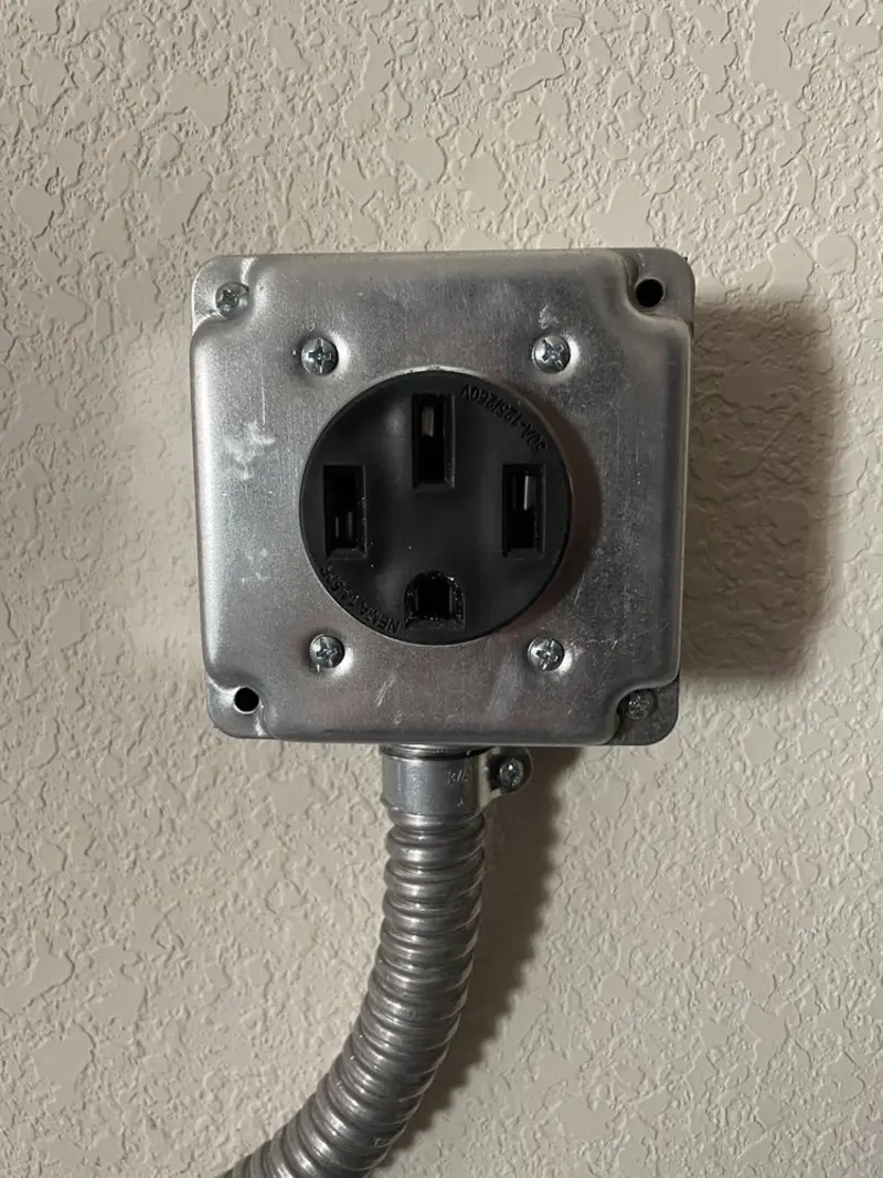 NEMA 14-50 outlet installed for Electrical Panel Upgrade in Linganore